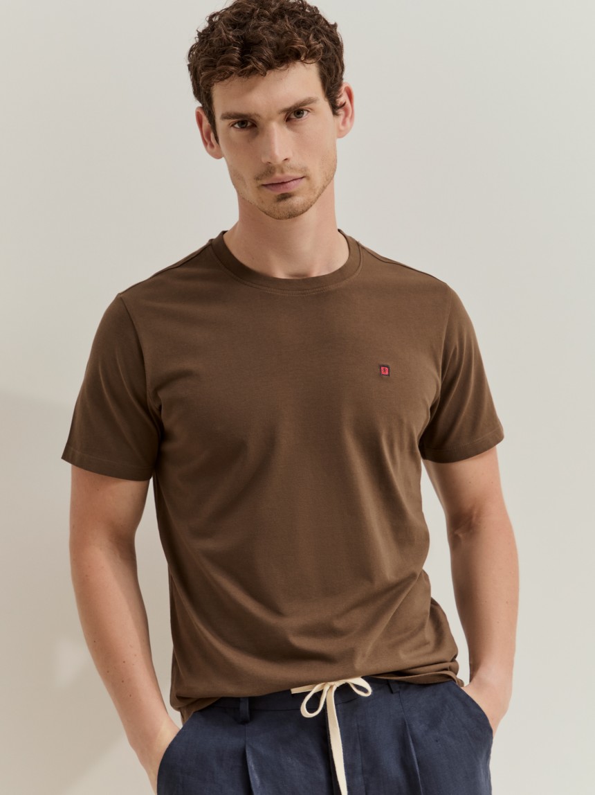 T-shirt de manga curta em algodão