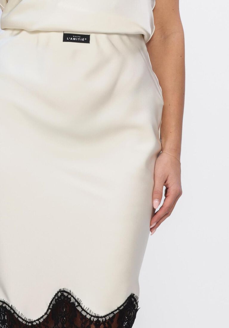 beige haute l'amitié rokken naomi lingerie pencil skirt