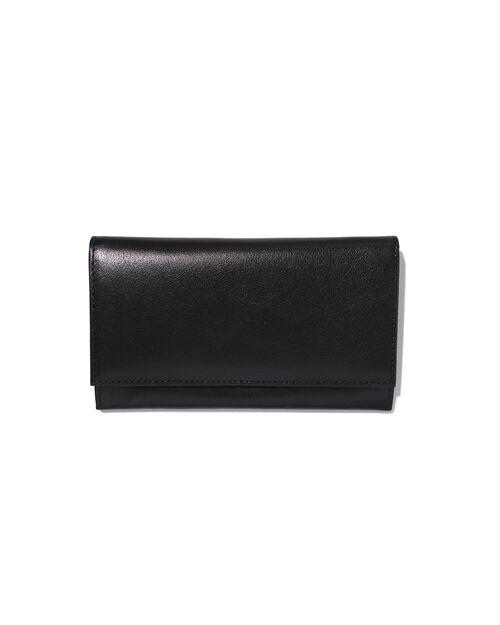 grand portefeuille en cuir noir avec blocage RFID