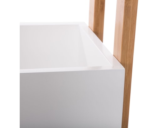 INSTANT D'O - Desserte en bambou 3 niveaux lea - l. 38 x h. 80 cm - blanc