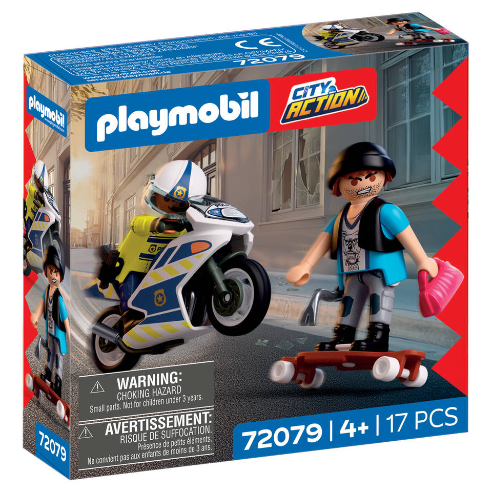 PLAYMOBIL City Action achtervolging met motorfiets 72079