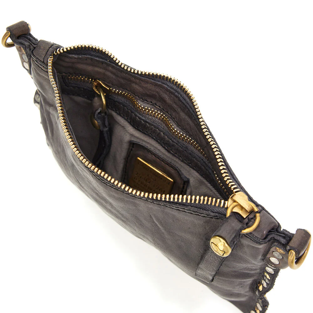 Campomaggi  Charro Stitching læder crossbodytaske - military