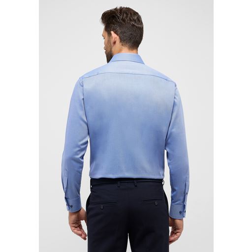 Eterna Modern Fit Micro Print Skjorte, Blå, 44
