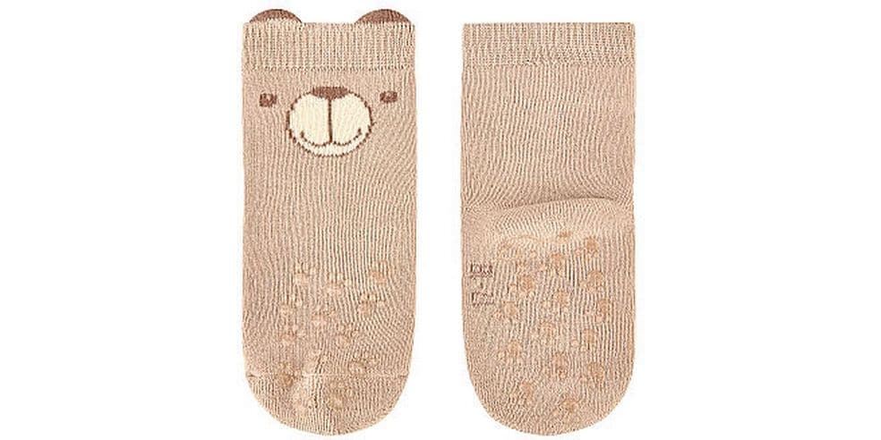 Sterntaler Antirutsch-Socken 2er Set Bär Sand Gr. 15/16 Krabbelsocken für Kinder