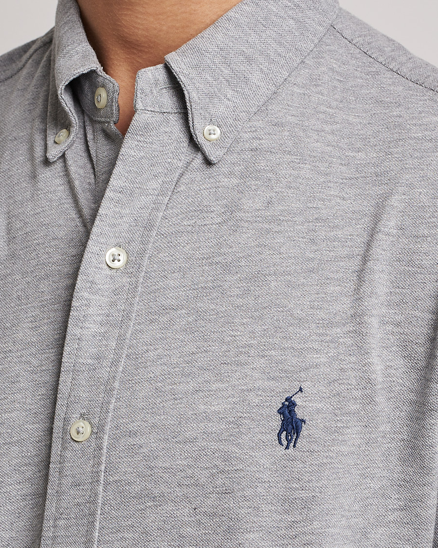 Polo Ralph Lauren Slim Fit Featherweight Mesh Shirt Andover Heather