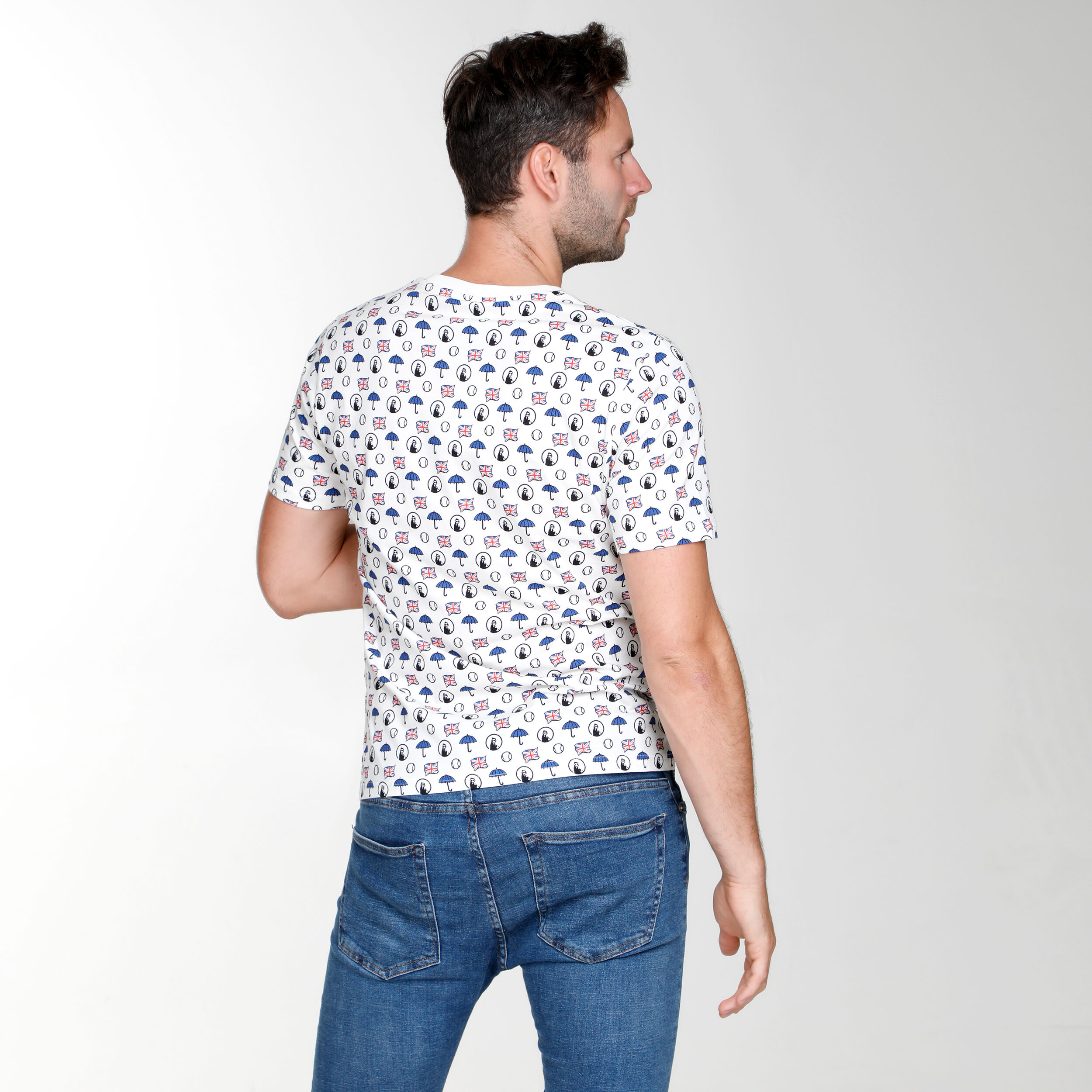 Quiet Please London Statement T-shirt Hommes - Blanc , Multicouleur