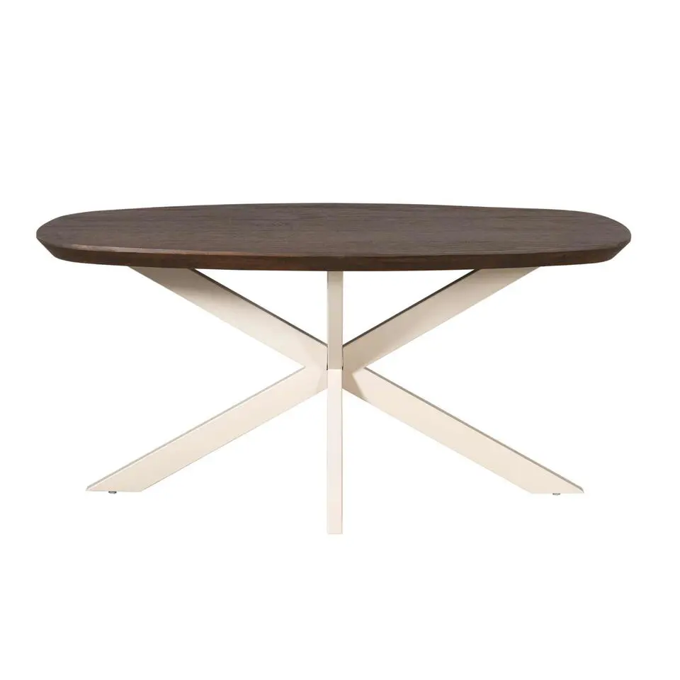 Eettafel Deens Ovaal Bruin Hout - 160x90x76cm - Madison