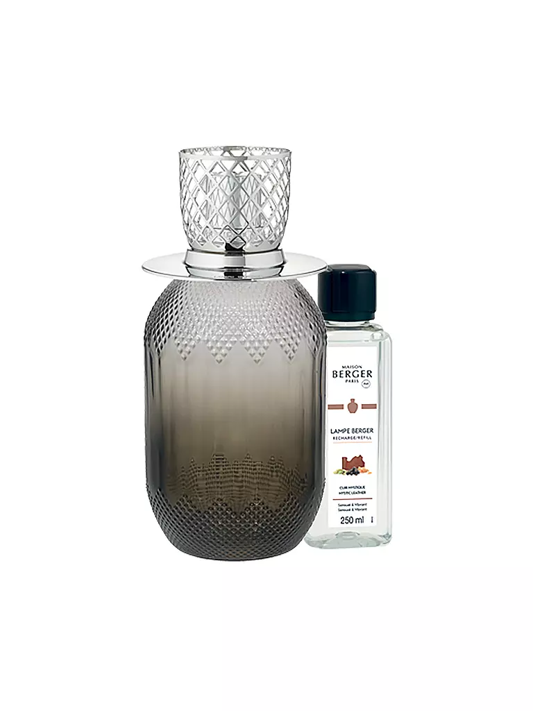 MAISON BERGER PARIS Lampe Berger Set EVANESCENCE GRISE +250ml Mystic Leather grau