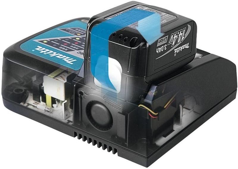Makita Accu Starterset 18V DC18RC 2xBL1850B - DC18RCPT