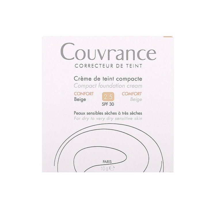 Couvrance crème de teint compacte texture confort 2.5 beige 10g