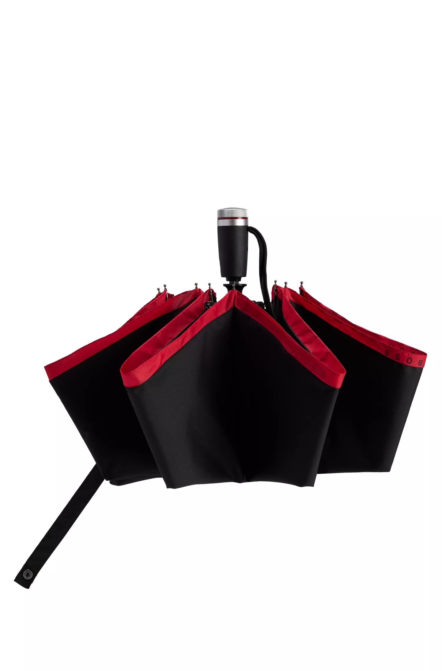 Guarda-chuva BOSS Black-Pocket com borda vermelha