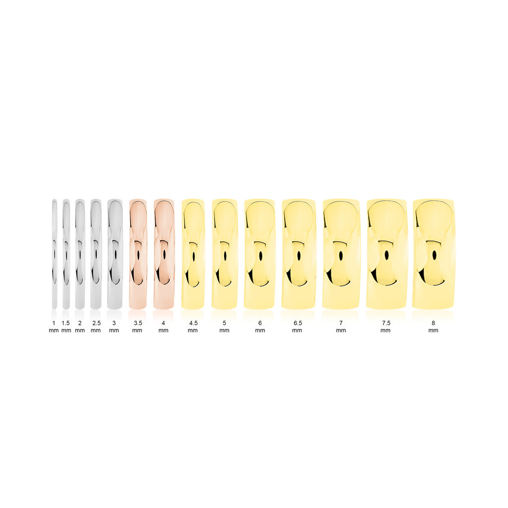 Alliance Demi Jonc Classique Or Jaune