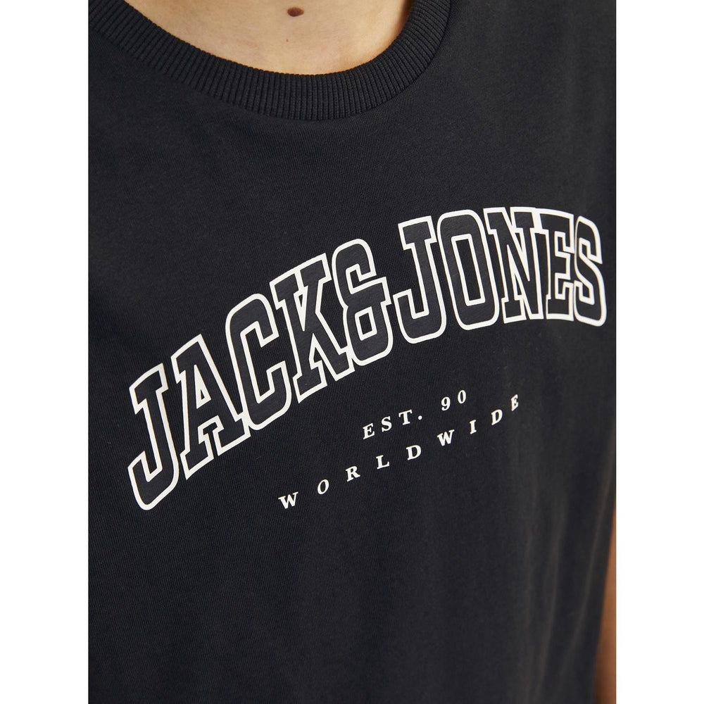 Køb Jack & Jones Junior Black Caleb Varsity T-Shirt O-Neck Noos
