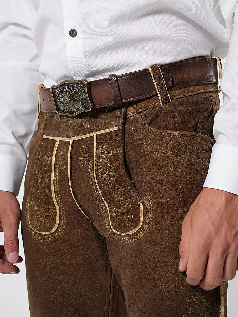 GWEIH & SILK Trachten Lederhose Vitus camel