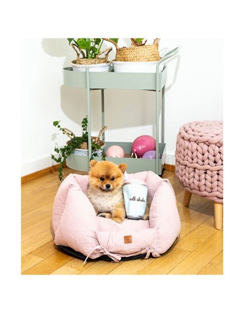 Pet & Co. Ronny Linnen Roze - Hondenmand