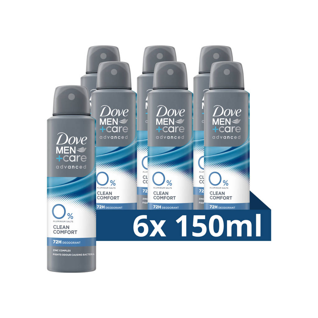 0% Clean Comfort deodorant spray - 6 x 150 ml