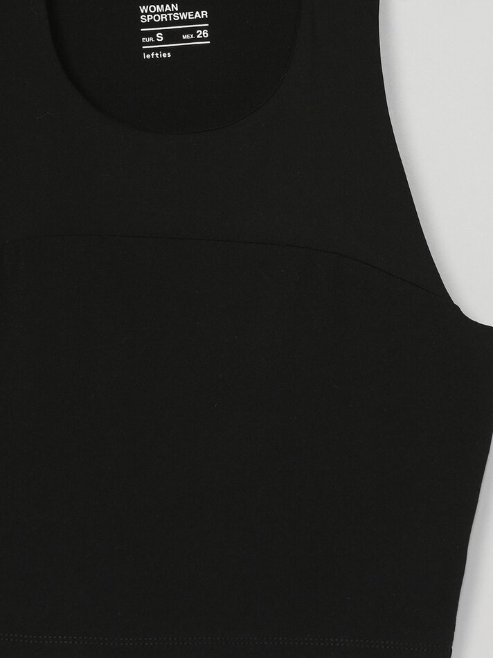 Top esportivo macio - Preto