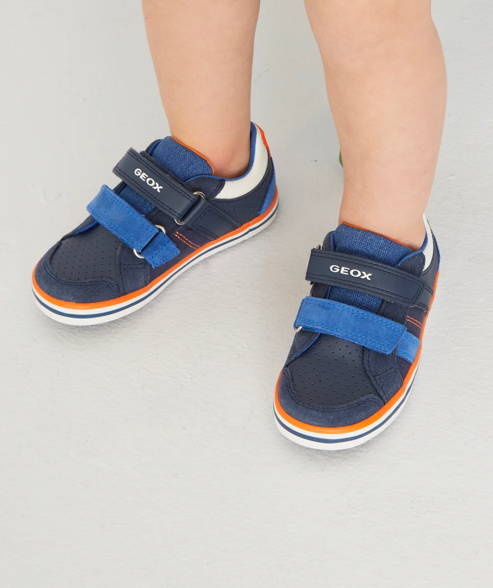 GEOXLES BASKETS BLEUES ET ORANGES