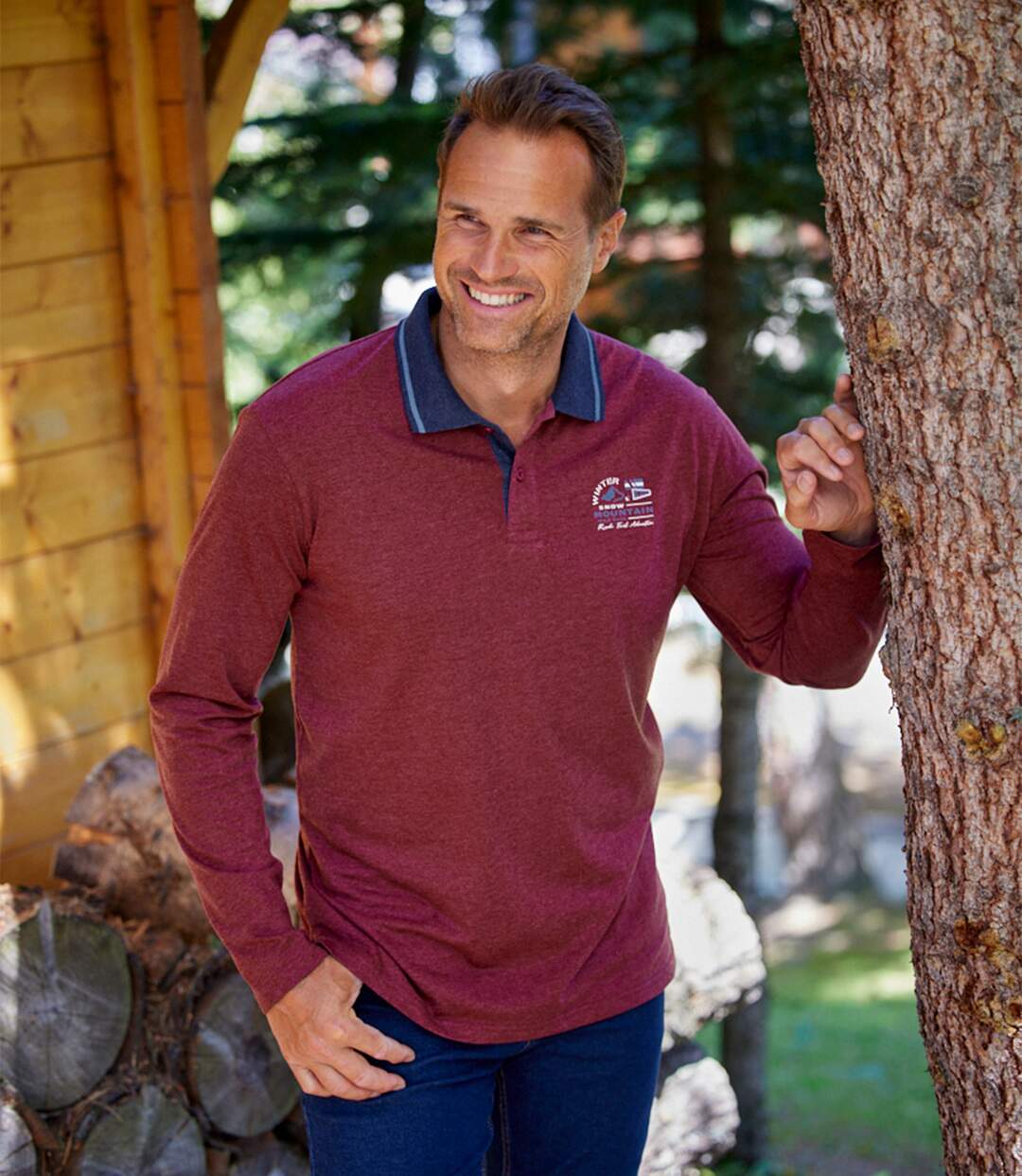 Lot de 2 Polos Jersey Mountain