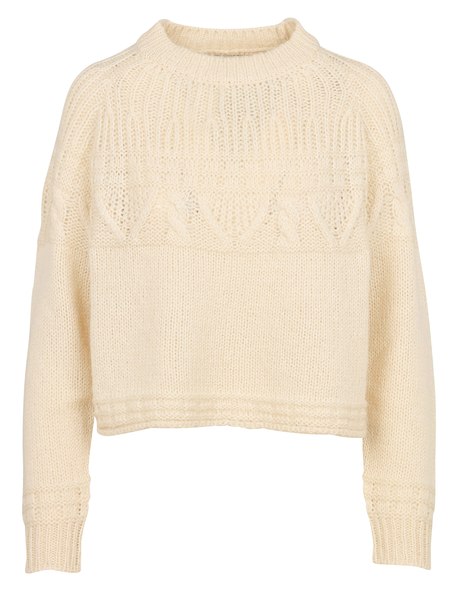 Pull droit ajouré | Blanc