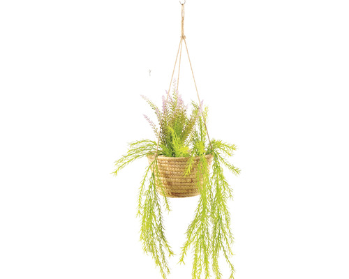 Hangende zeegrasmand Lafiora Ø 23 cm H 12/65 cm bruin