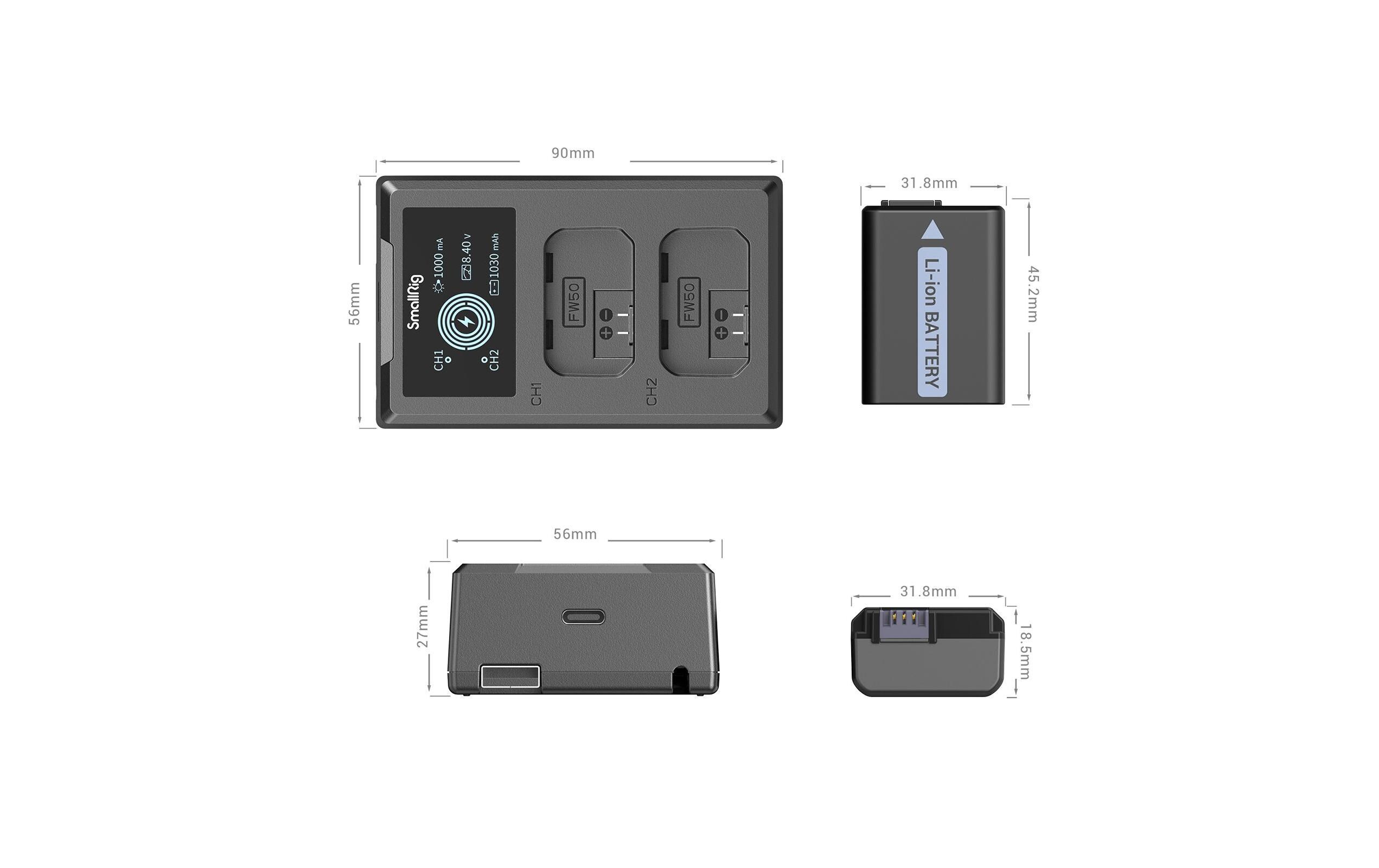 Digitalkamera-Akku NP-FW50 Akku und Charger KitAkku und Charger Kit NP-FW50 für Sony Kameras