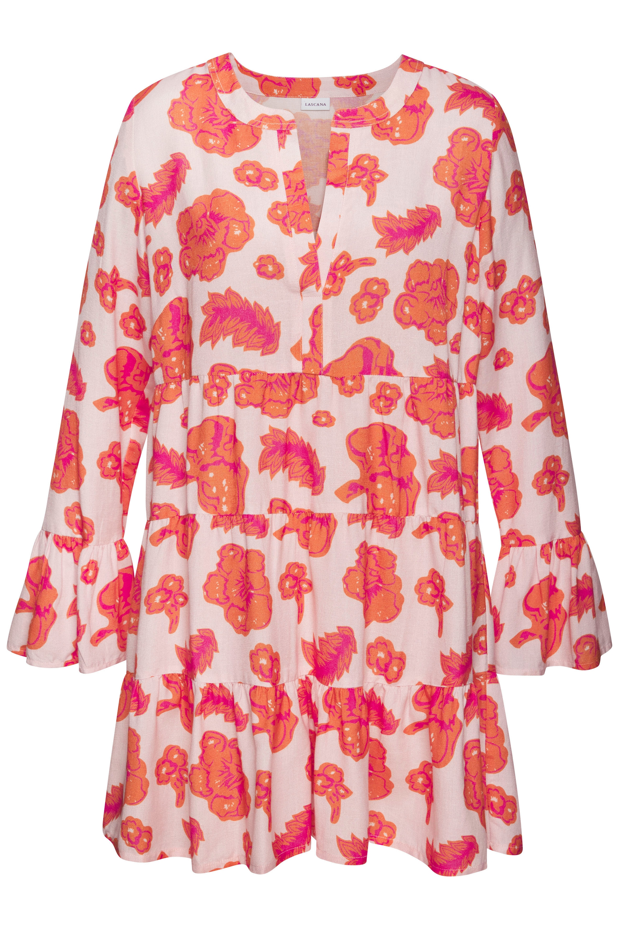 LASCANA Longbluse mit modischen Volants