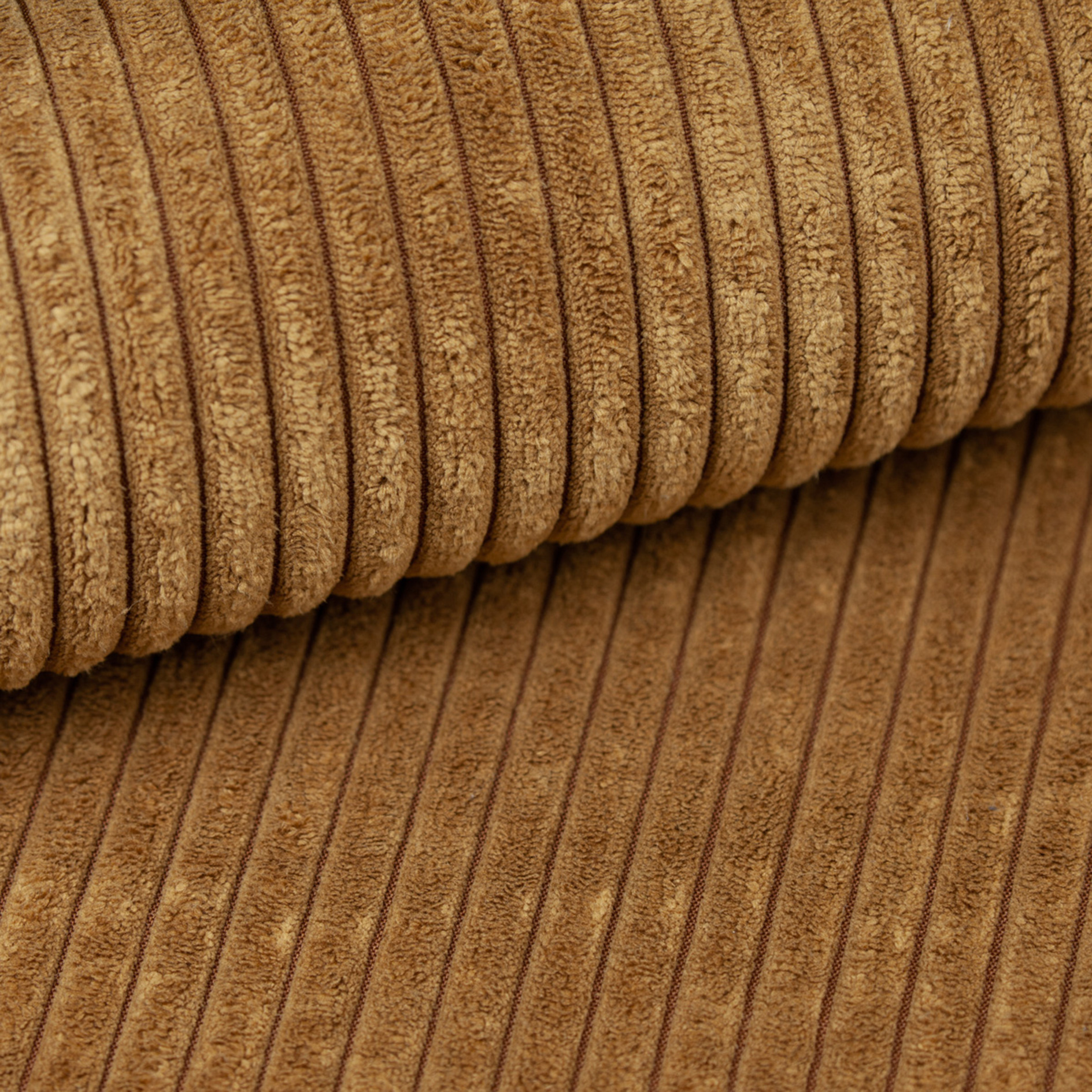 Big Sofa - gold - Cordstoff - mit Kissen