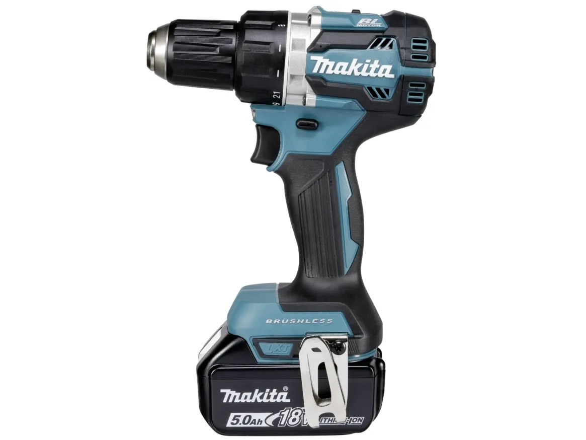 Makita DDF484RTJ - Bor/driver - ledningfri - 2-hastigheders - nøgleløs borepatron 13 mm - 54 N·m - 2 batterier - 18 V