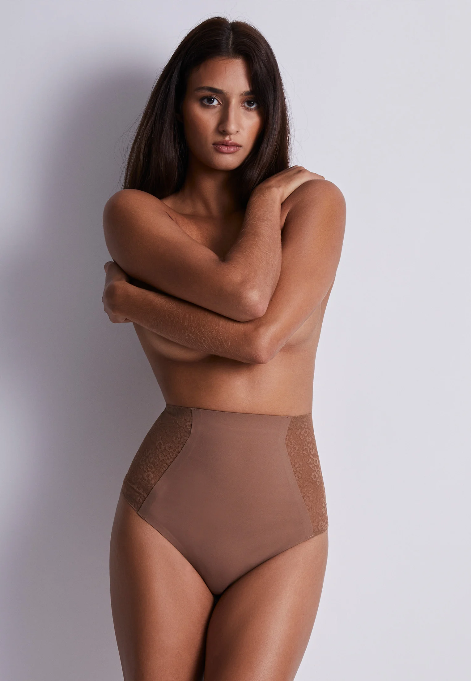 SCULPT BY AUBADE - Culotte très haute | Marron