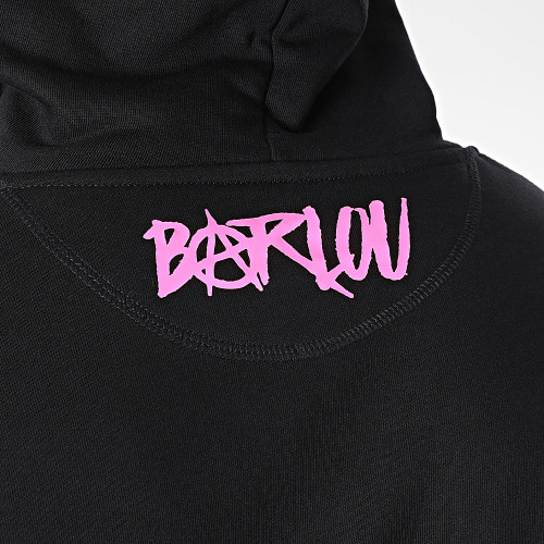 Sweat Capuche Mange Tes Morts Noir Rose Fluo