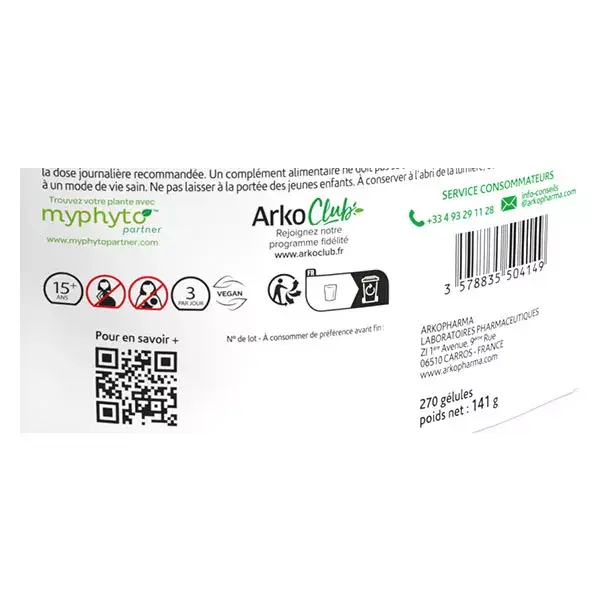 Arkopharma Arkogélules Harpagophytum Bio 270 cápsulas