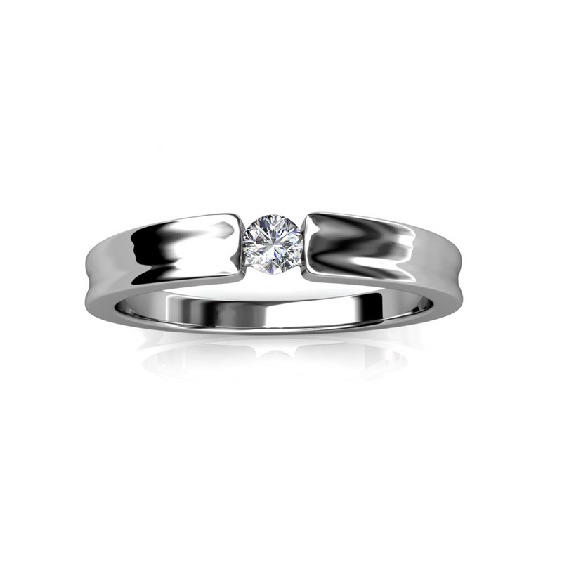Bague Simplicity - Argenté et Cristal