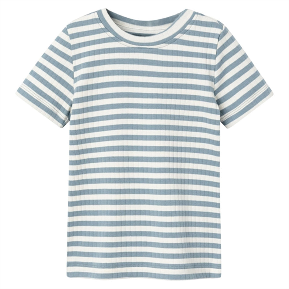 Smoke Blue Henrak Slim T-Shirt - Name it