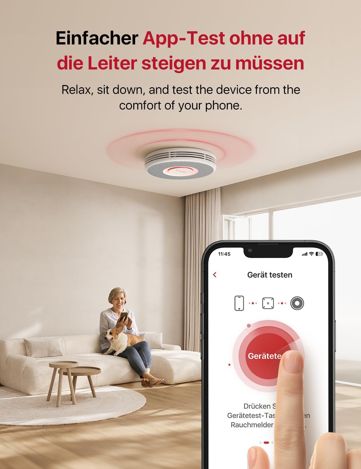 X-Sense Smarter Rauchmelder WLAN mit Sprachausgabe und 17 Standorten, Feuermelder, Rauchmelder vernetzt, 33 mm, Brandmelder mit SBS50 Basisstation, XS0B-MR121, 12 Stück