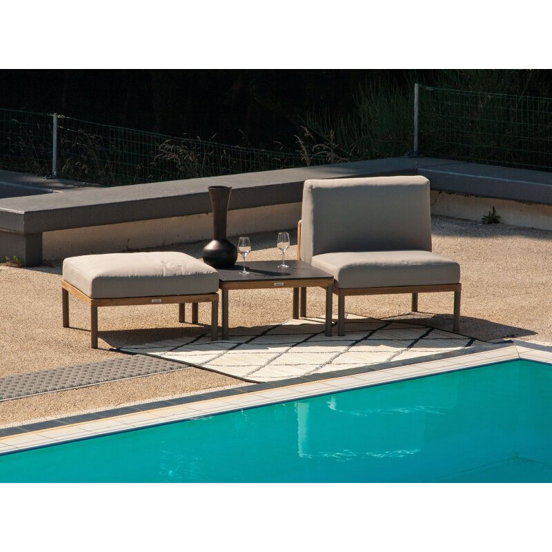 Pouf type ottoman KALLYSTA - résistant aux UV
