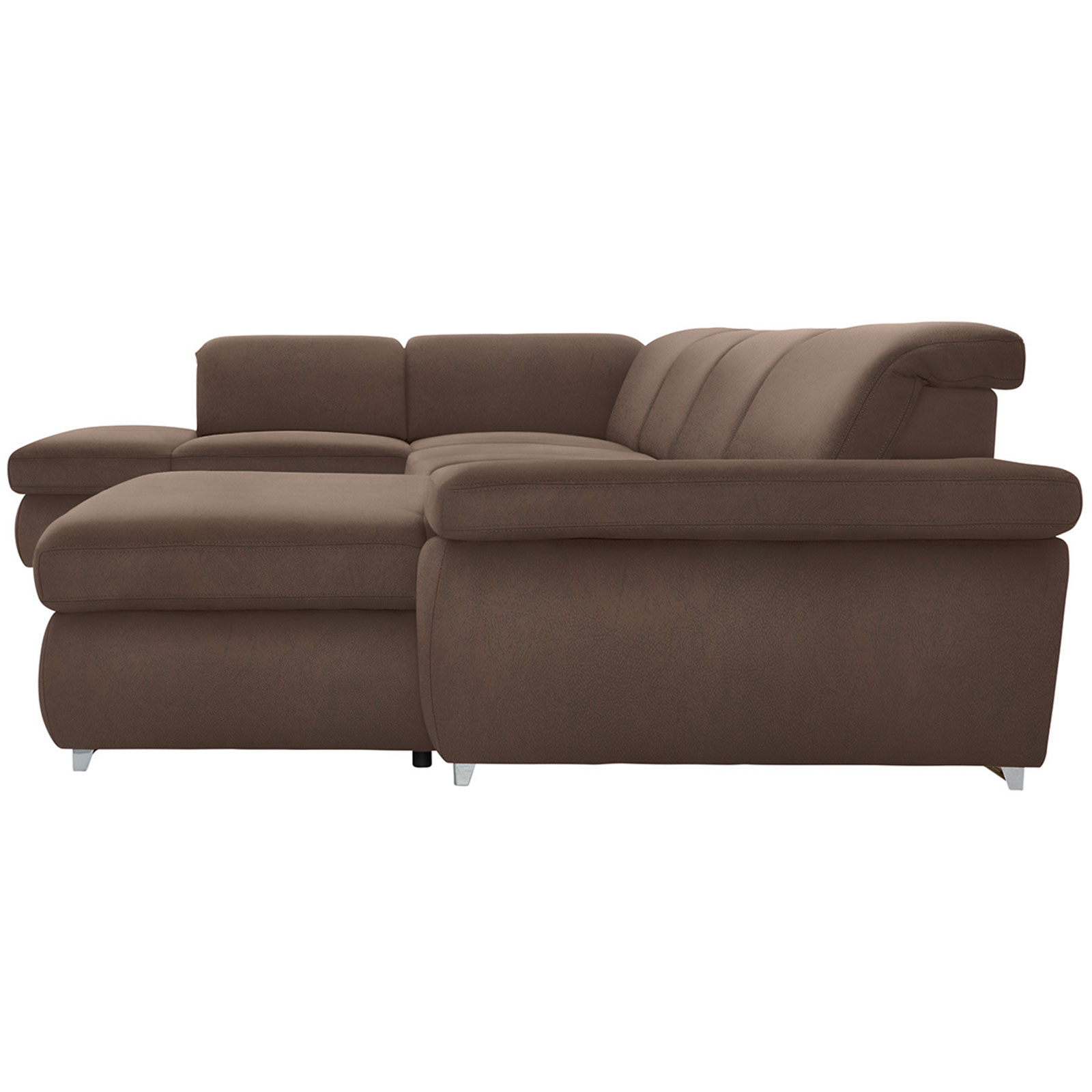 polsterpower Boxspring-Wohnlandschaft - Saddle nougat - Basismodell - Recamiere rechts