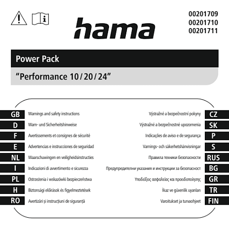 HAMA Powerbank 24000mAh - anthracit