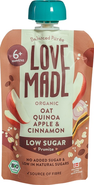 Lovemade Knijpzakje Appel Kaneel (100 gr)