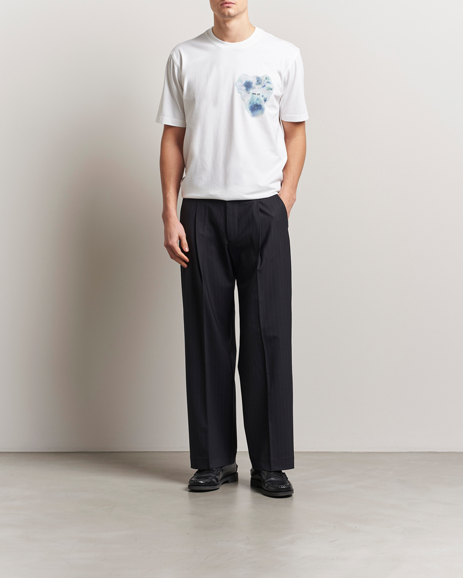 NN07 Adam Printed Crew Neck T-Shirt White