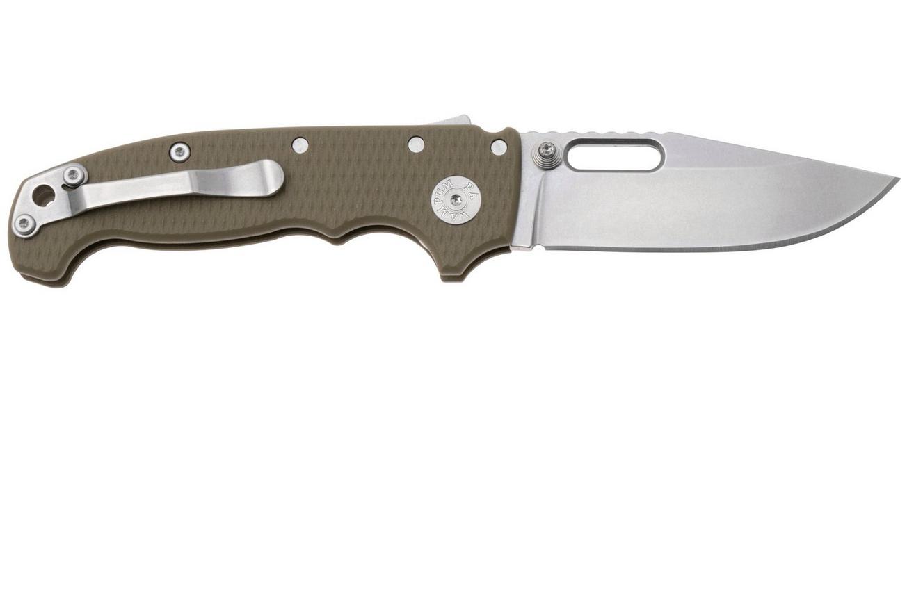 Demko MG AD20 Shark-Lock, Stonewashed MagnaCut Clip Point, MGAD20-MAG-OD-GRN, OD-Green G10 zakmes