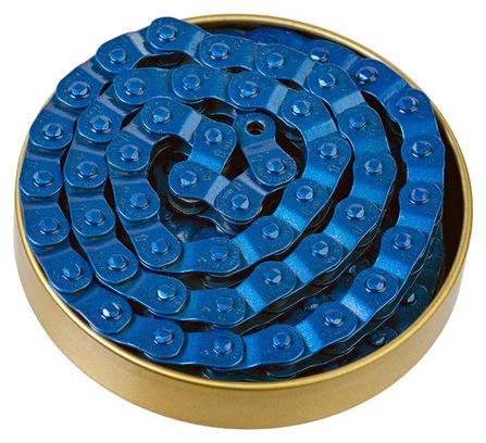 Gusset Chaine demi maillon montage 1/8 BLEUE Single Speed