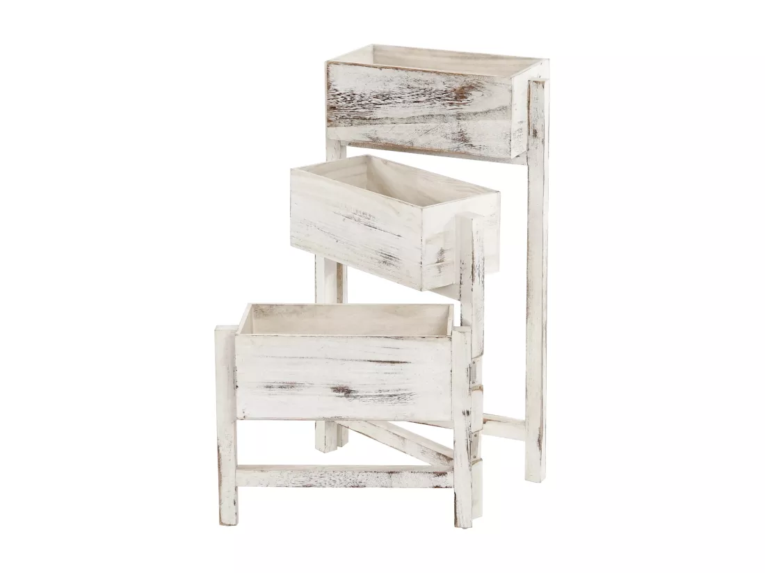 Étagère à plantes Étagère sur pied, blanc