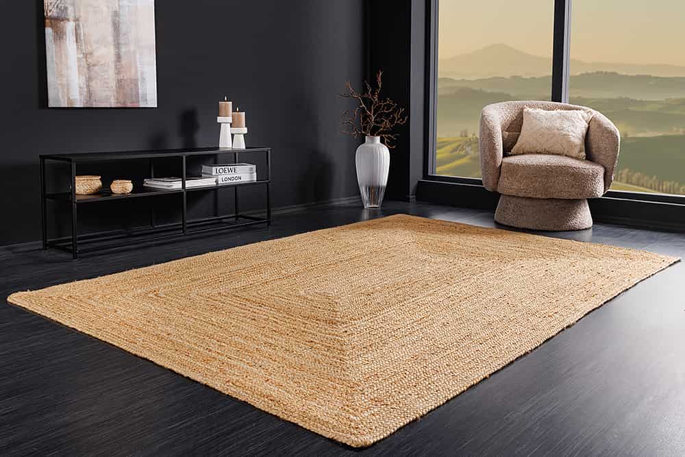 Flachgewebe Teppich PURE NATURE 230x160cm Jute handgewebt