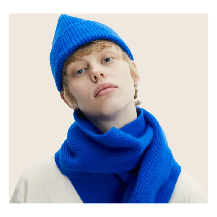 Le Bonnet Amsterdam Bonnet Laine et Angora | Bleu roi