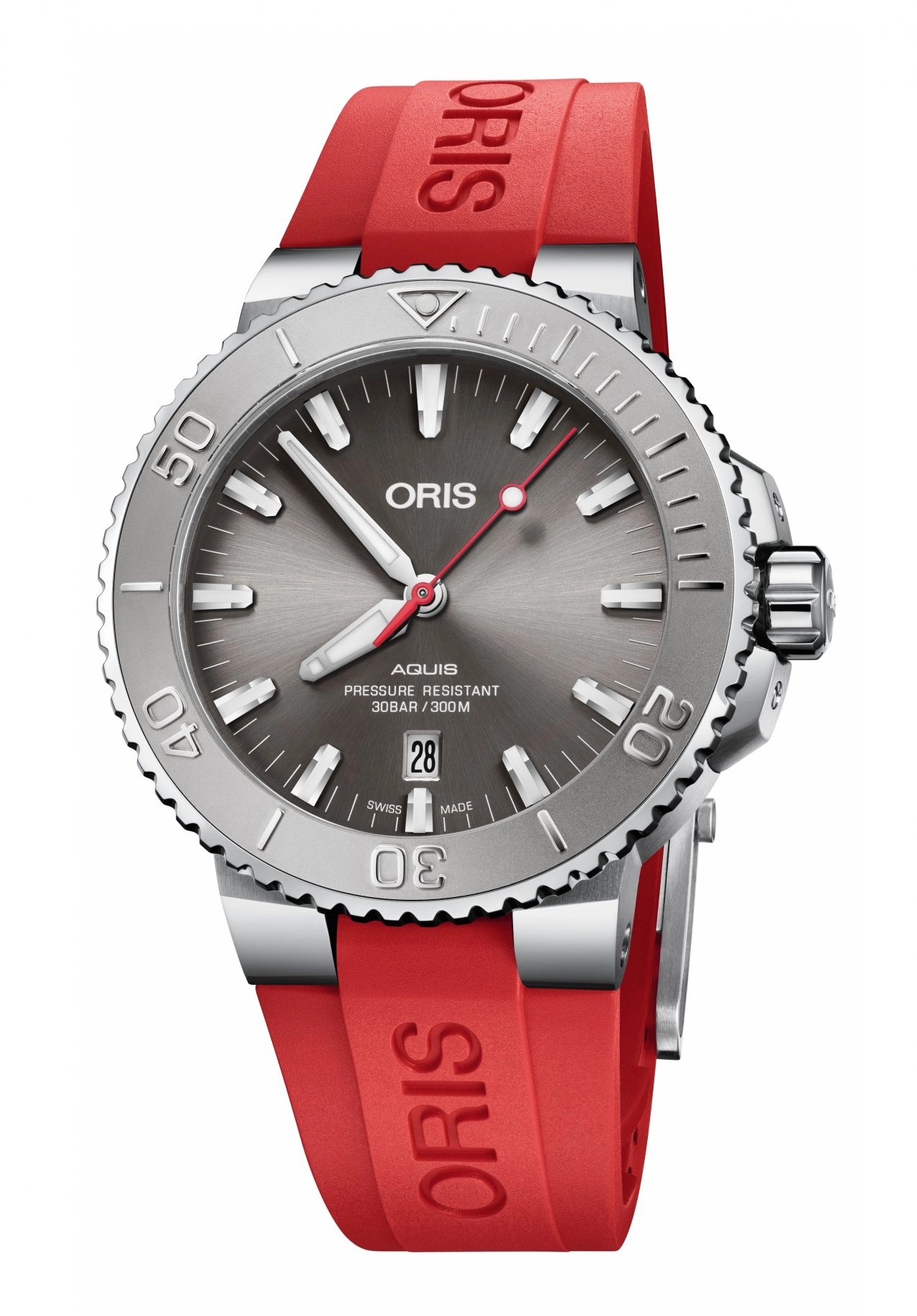 Oris Aquis Date Relief Taucheruhr Rot