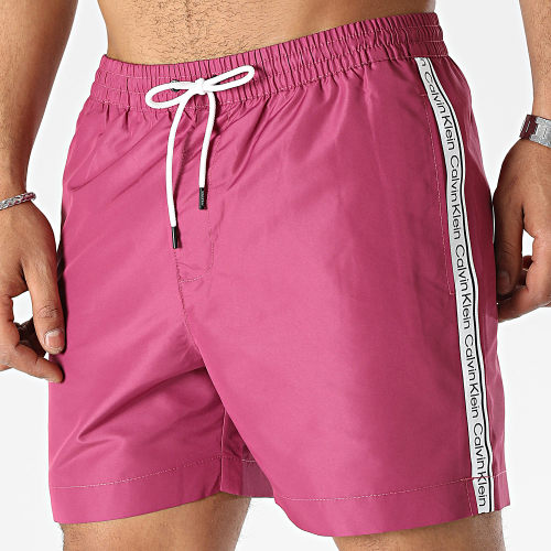 Short De Bain A Bandes Medium Drawstring 0810 Violet