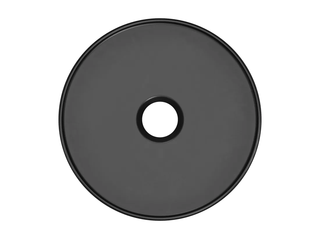 Vasque à poser en céramique striée ronde - Noir mat - 36 cm - PEDARA