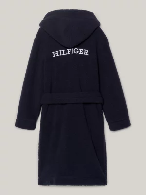 Roupão de banho com capuz em lã Sherpa da Hilfiger Monotype