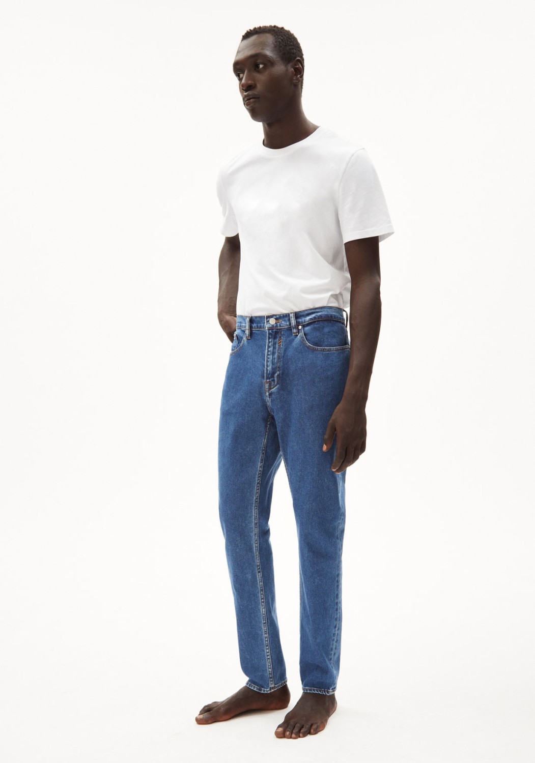 Armedangels Herren-Jeans Aarjo Tarpa Blue Base